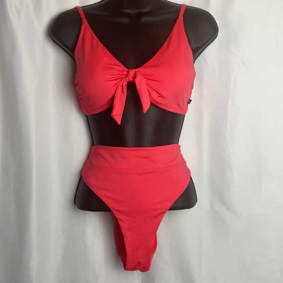 LA VIE EN ROSE AQUA PINK 2 PIÈCES SWIMWEAR SIZE MEDIUM - Picture 3 of 9